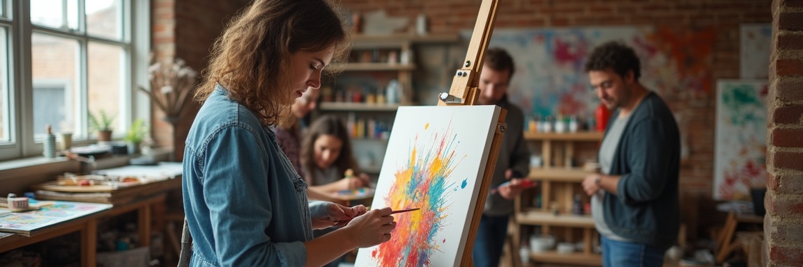 Small group of students drawing together in the Elysium Canvas studio, Dublin 1